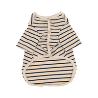 Dog Striped Cotton V-Neck Pet Warm Bottoming Shirt