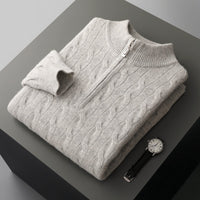 Jacquard Double-strand Thickened Long-sleeved Sweater