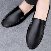 Men's Casual Style Loafers Low-top Soft Bottom White