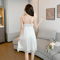 Lace Princess Style French Court Slip Nightdress Two-piece Set
