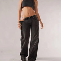 Loose Straight Wide Leg Mop Trousers