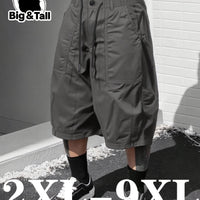 Plus-size Mens Casual Trendy Workwear Capri Pants Dress Pants