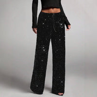 Fashionable Drawstring Slimming Straight-leg Pants For Women