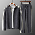 Men's Cardigan Hooded Color Matching Suit