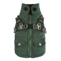 Dog Supplies Cotton Chest-Back Zip Jacket