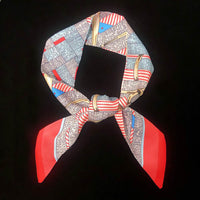 Spring Belt Chain Winding Bag Small Silk Ribbon Women's Twill Artificial Scarf