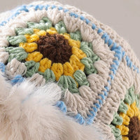 Rabbit Fur Knitted Warm-keeping And Cold-proof Handmade Crochet Bucket Hat