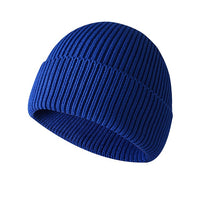 Thickened Knitted With Cotton Flip-up Lining, Outdoor Sports Ski Warm Hat