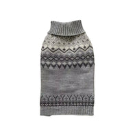 Grey Fair Isle Sweater Little Dog Teddy Sweater Autumn And Winter