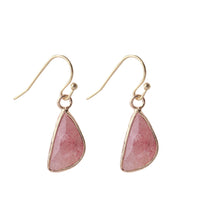 European And American Natural Stone Earrings Cut Semicircle Obtuse Angle