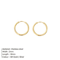 Fashionable Gold-Plated Stainless Steel Earrings