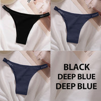 Women's high waist high slit cotton thong