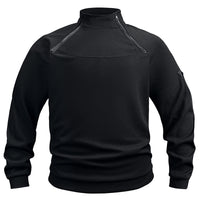 Stand Collar Men's Sweater Warm And Loose Solid Color Clothing