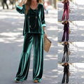 Stylish Minimalist And Relaxed Fit Womens Long Sleeve Set