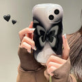 Ins Niche Dizzy Dye Black Butterfly Suitable For Ip Phone Case