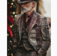 Mens Floral Blazer With Print Suit Jacket