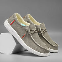 Autumn Men's Laceless Canvas Shoes Plus Size Breathable