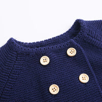 Children's Cotton Knitting Lantern Shorts Cardigan Two-piece Suit