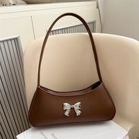 Texture Minimalist Underarm Elegant Bow Shoulder Bag