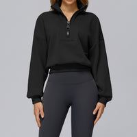 Sports Sweater Stand Collar Loose Windproof Warm