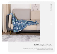 Pet Blanket Kennel Mat Dog Warm Double-sided Thickened Flannel