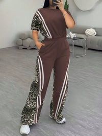 Womens Casual & Comfortable Straight-Leg Pants Two-Piece Set European And American Style