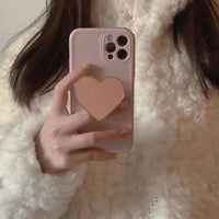 Electroplating Love Bracket Soft Rubber Phone Case