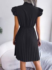 Women's Elegant Tie Waist Flowy Pleated Skirt