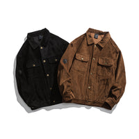 Retro Texture Corduroy Jacket Men And Women Casual Top