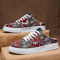 Lazy Semi Slipper Shoes Trendy Versatile Casual Canvas Shoes