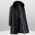 Fleece-lined Long Coat For Middle-aged And Elderly Dad's Wool Overcoat