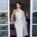 Fishtail Banquet Bodycon Slimming Elegant Ladies One-Shoulder Dress For Social Events
