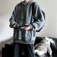 American Retro Waxed Washed Sweater Loose
