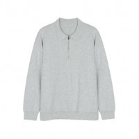 Korean Style Niche Casual Polo Collar Knitwear Sweater For Men