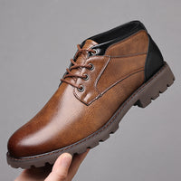 HPIOPL4999 Martin Boots Men's Boots Plus Size Lace Up Low Top