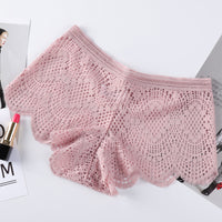 European And American Transparent Cotton Crotch Women's Mid Waist Boxer Briefs