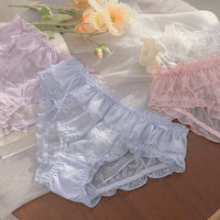 Fashion Lace Women's Quick-drying Mesh Briefs
