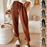 Women's Casual And Fashionable Solid-color Wide-leg Pants