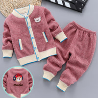 Boys And Girls Plus Cashmere Sweater Two-piece Suit