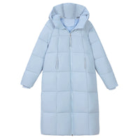 Thickened Knee-length Black Puffer Coat