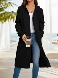 Fashionable Simple Comfortable All-match Slimming Hooded Coat