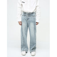 Men's American-style Retro Casual Worn Looking Washed-out Jeans