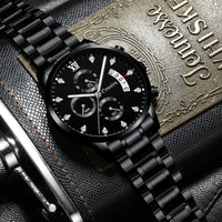 Men's Waterproof Luminous Multi-functional Diamond Quartz Watch