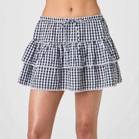 Plaid Casual Sporty Y2K-style European And American Plaid Mini Skirt