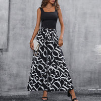 Loose-fit Womens Two-piece Set Off-Shoulder Jumpsuit With Wide-Leg Pants, Comfortable Summer Outfit