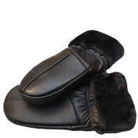 Fleece-lined Thickened Cold-resistant Windproof Sheepskin Mittens For Cycling