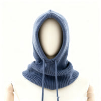 Women's Winter Retro Drawstring Knitted Hat