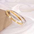 European And American Non-fading Square Diamond Stainless Steel Bracelet