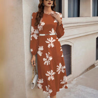 New Womens Retro Soft-style Printed Dress