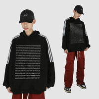 Men's Design Letter Print Bars Long Sleeve